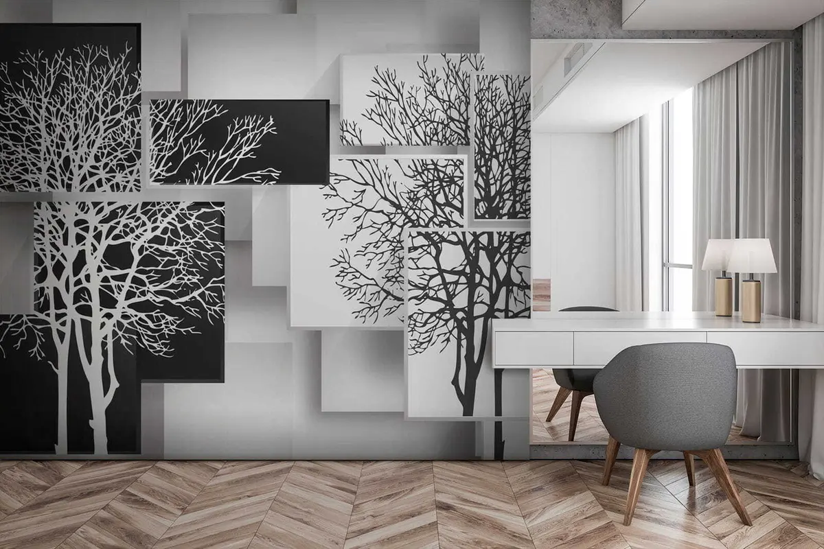 murales de pared árbol yin yan u09369
