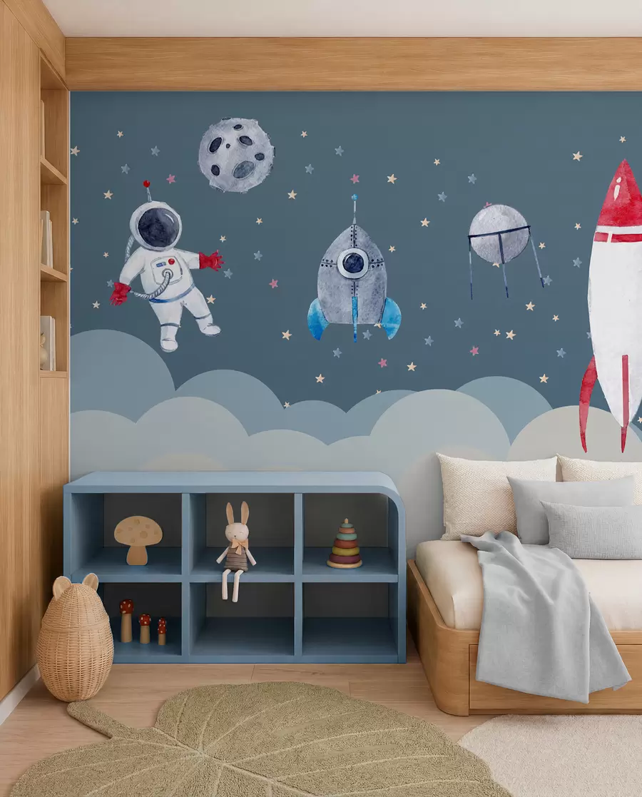 murales de pared Pequeña tripulación espacial u09813