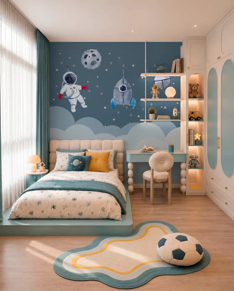 murales de pared Pequeña tripulación espacial u09813