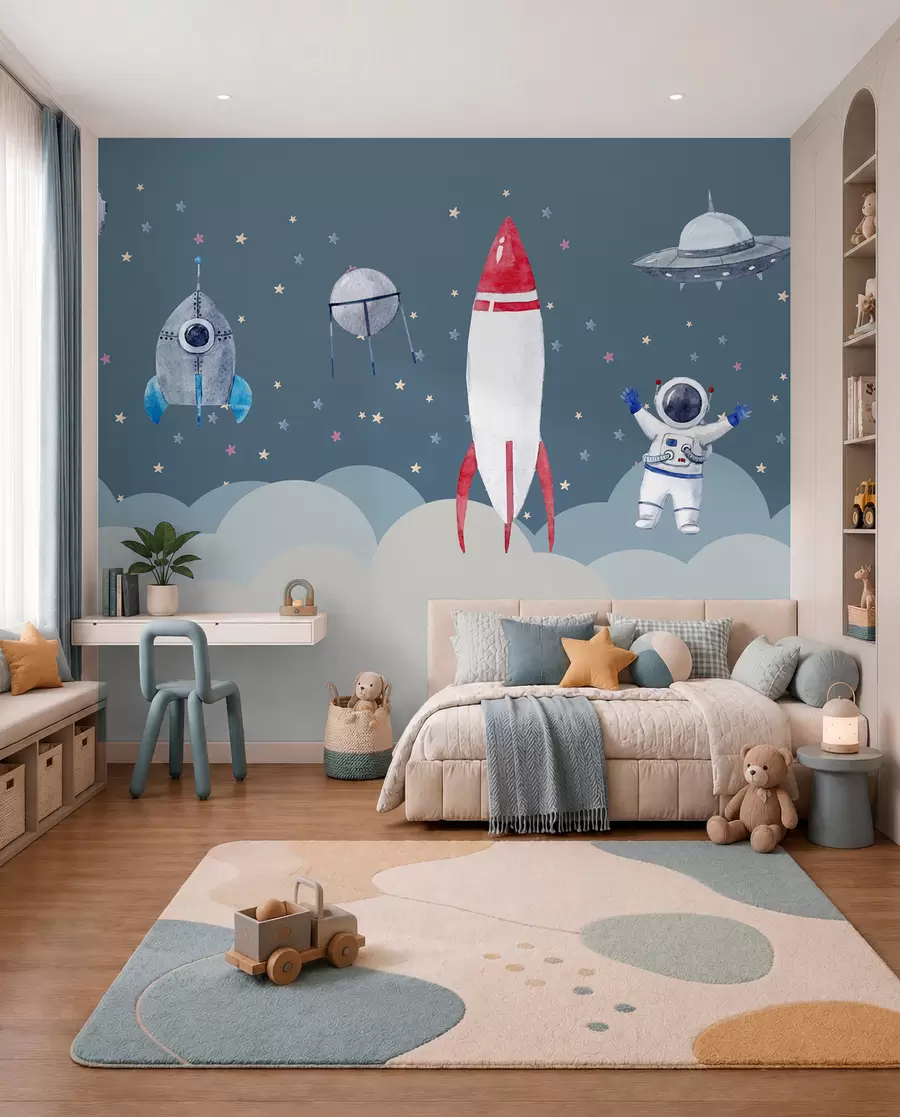 murales de pared Pequeña tripulación espacial u09813