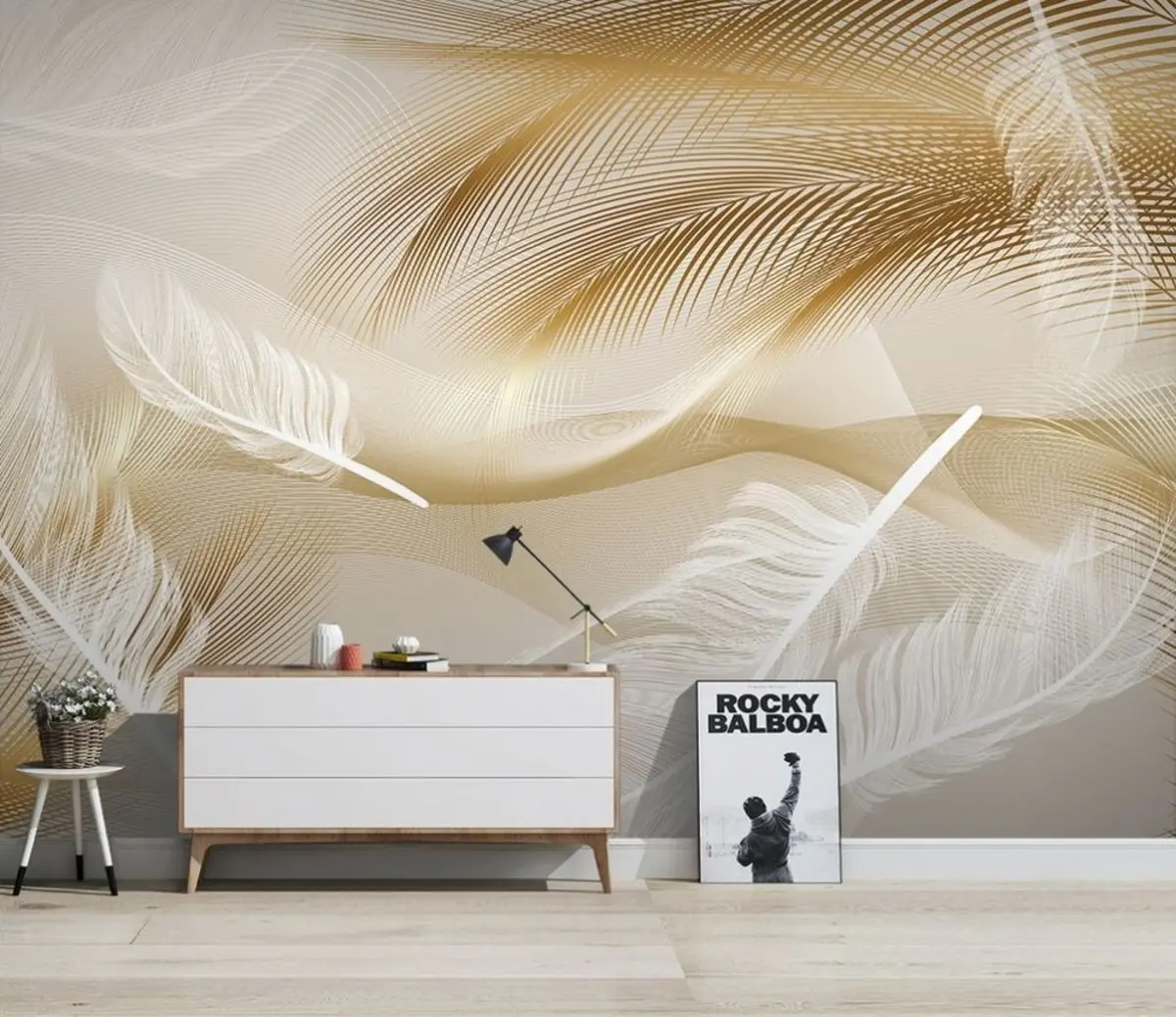 murales de pared Plumas crema u15570