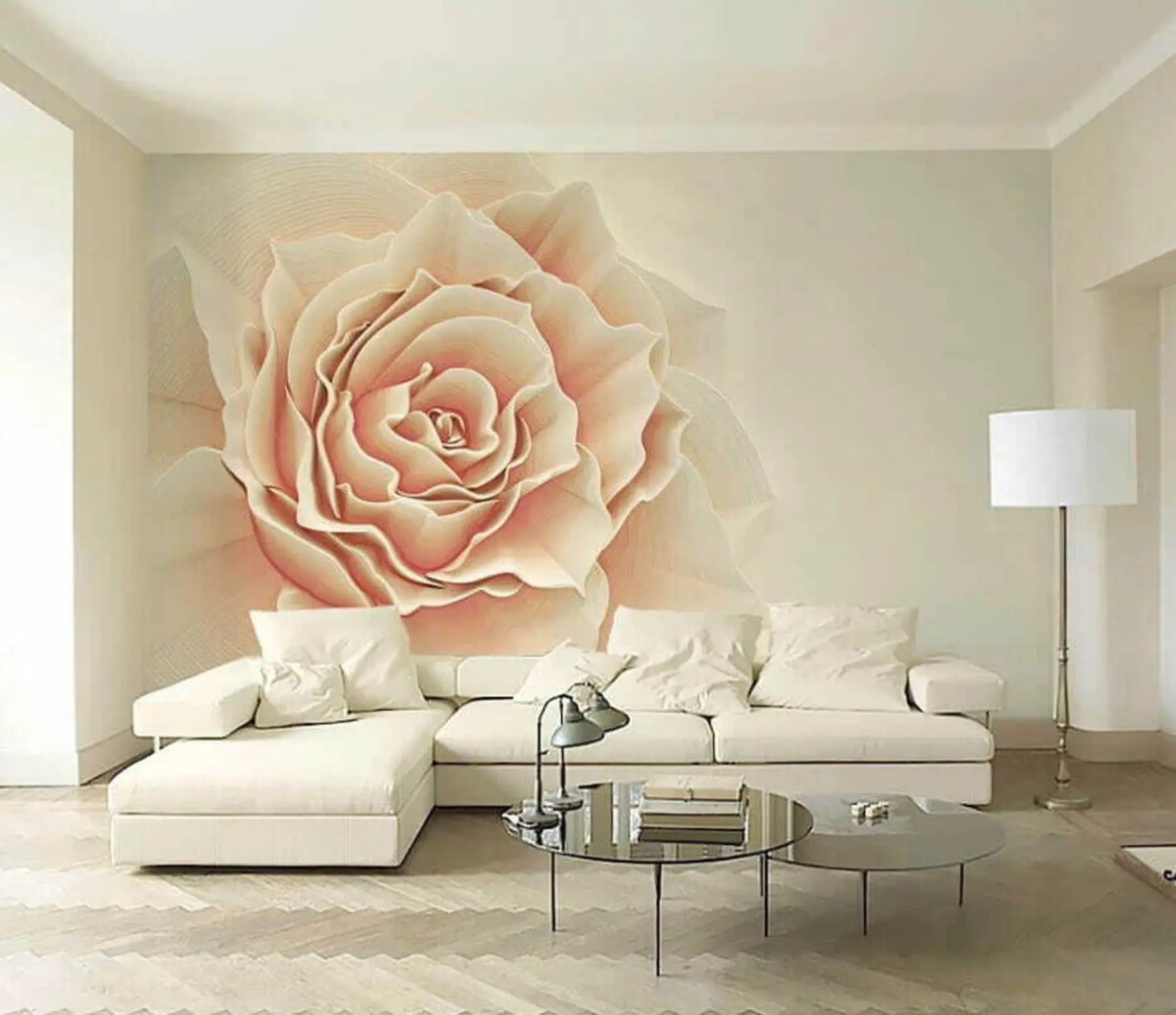 murales de pared Rosa crema u16324