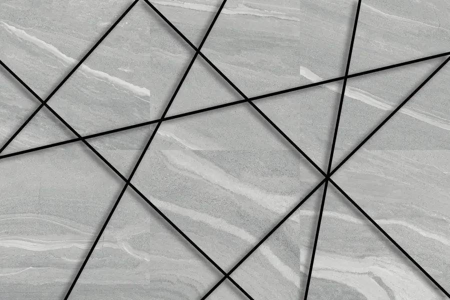 murales de pared Mármol gris y líneas negras u16341