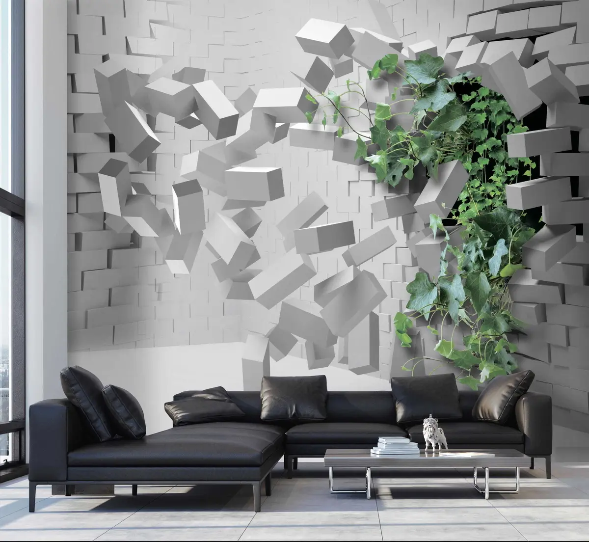 murales de pared Ivy rompe la pared u22697