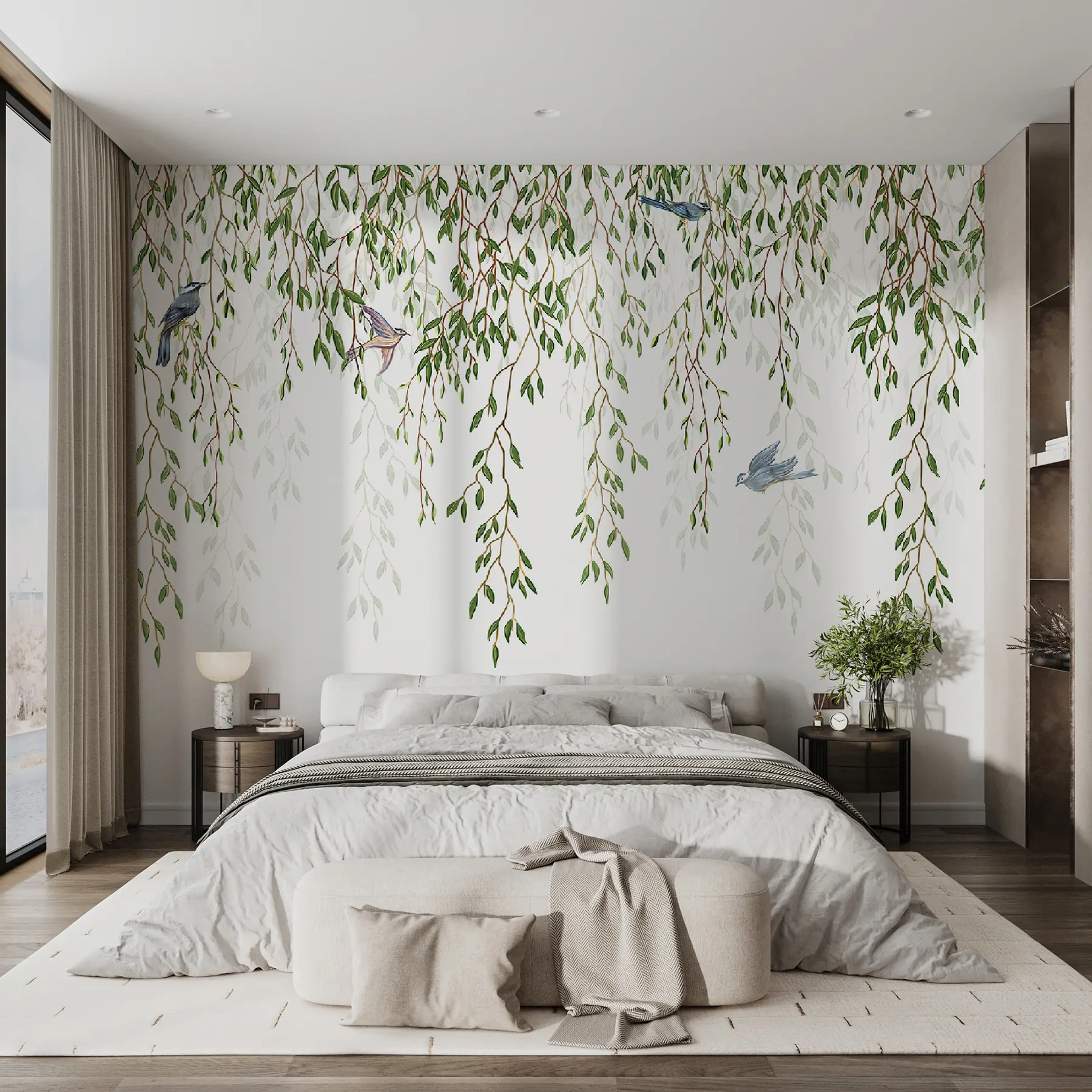 murales de pared Las ramas de sauce u28344