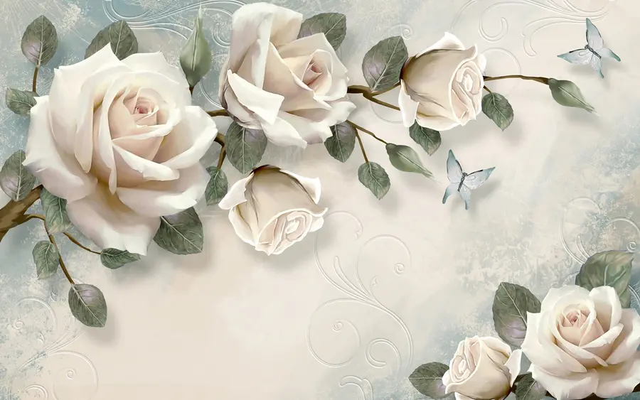 murales de pared Rosas crema u31353