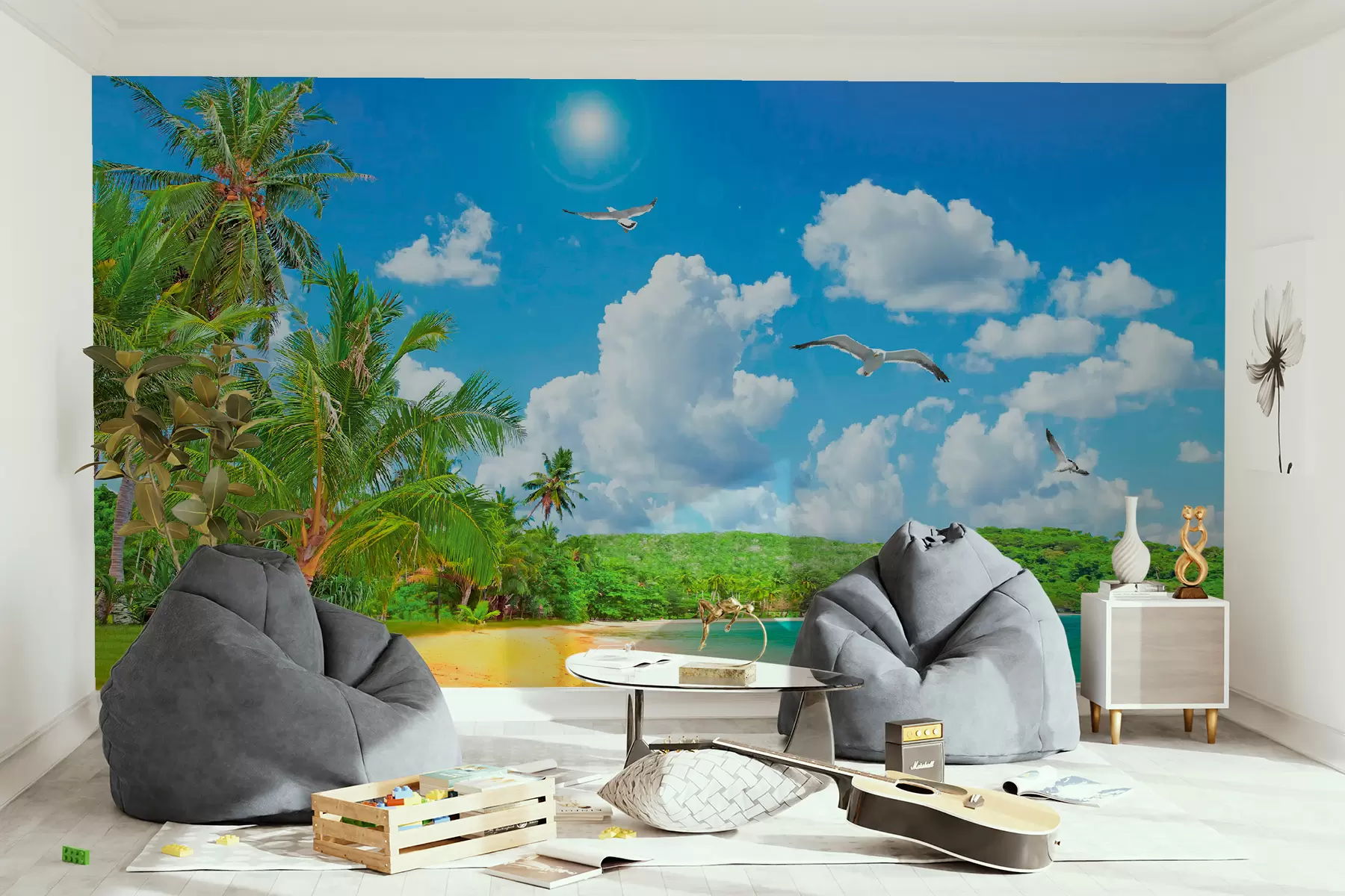 murales de pared Palmeras en la orilla u31410