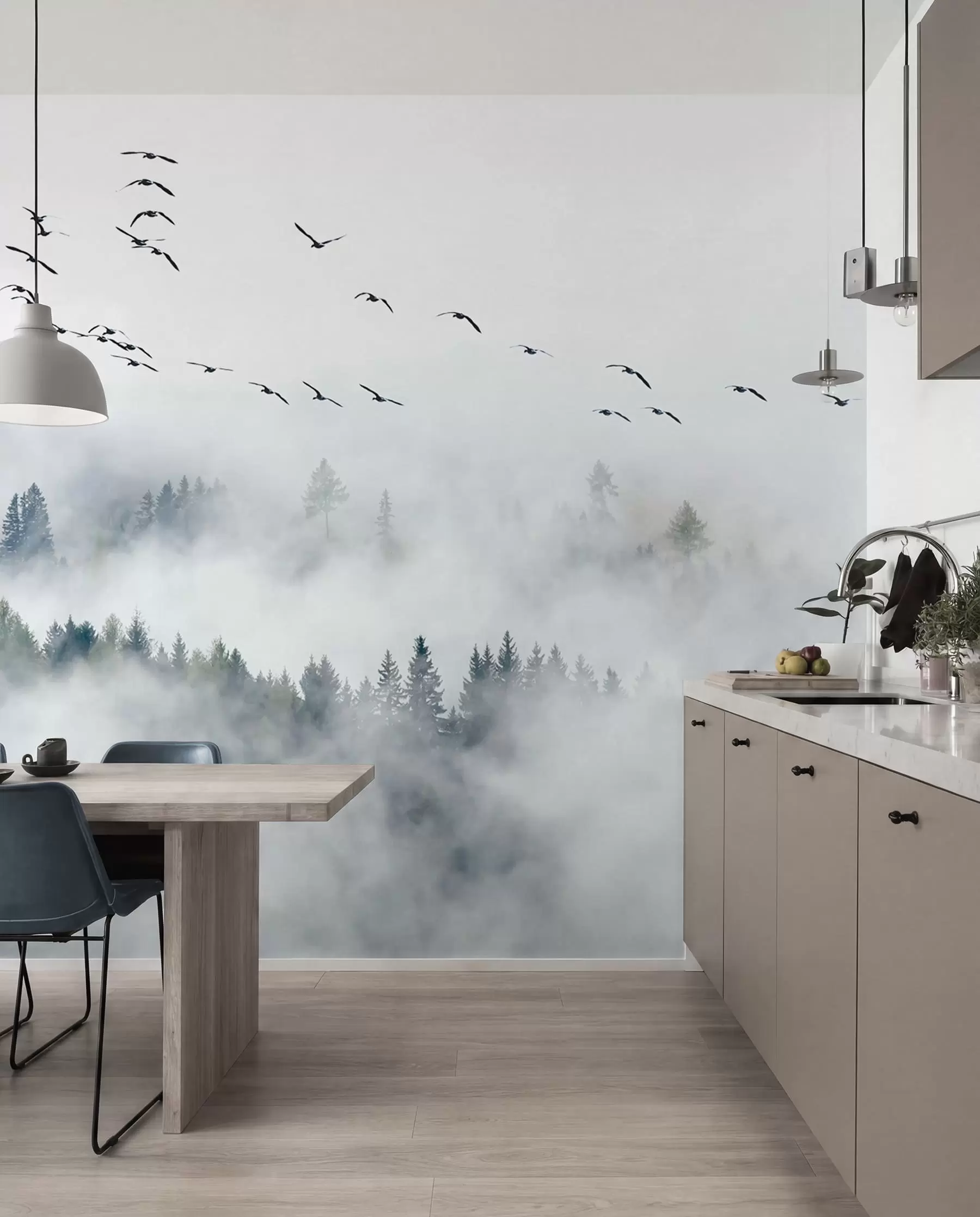 murales de pared Alas sobre el bosque brumoso u32480