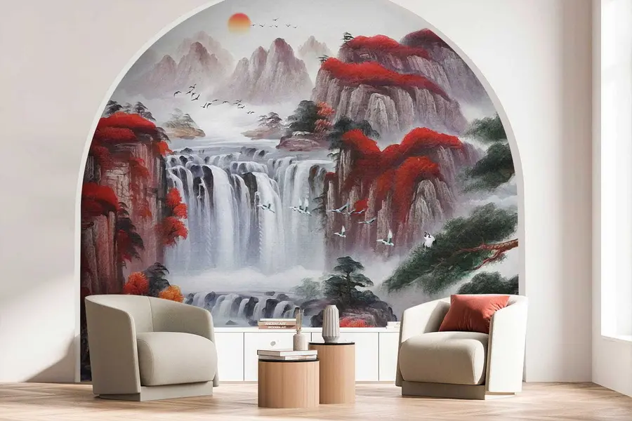 murales de pared Cascada de estilo japonés u36222