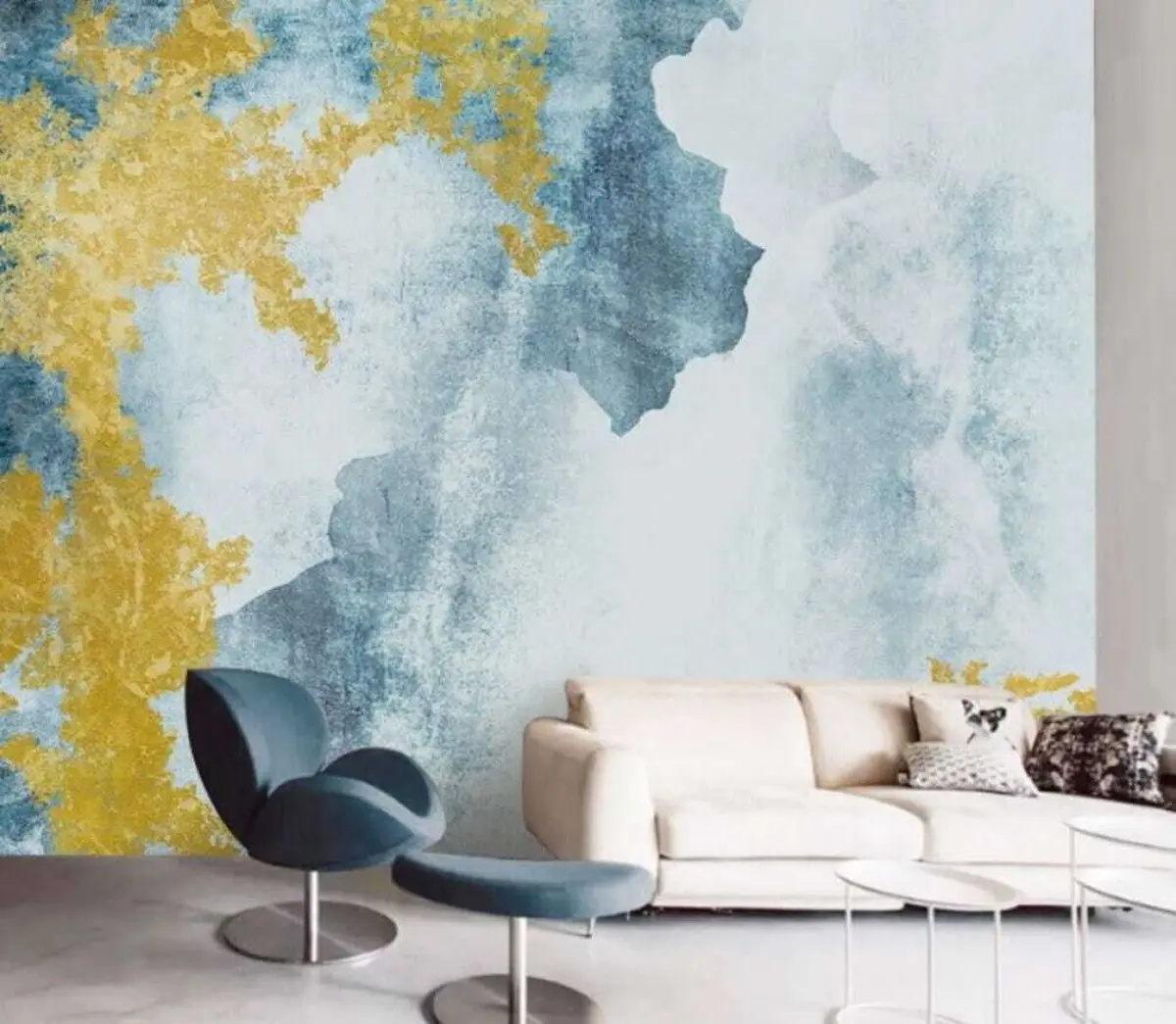 murales de pared Pared vieja de hormigón gris con grietas u40833