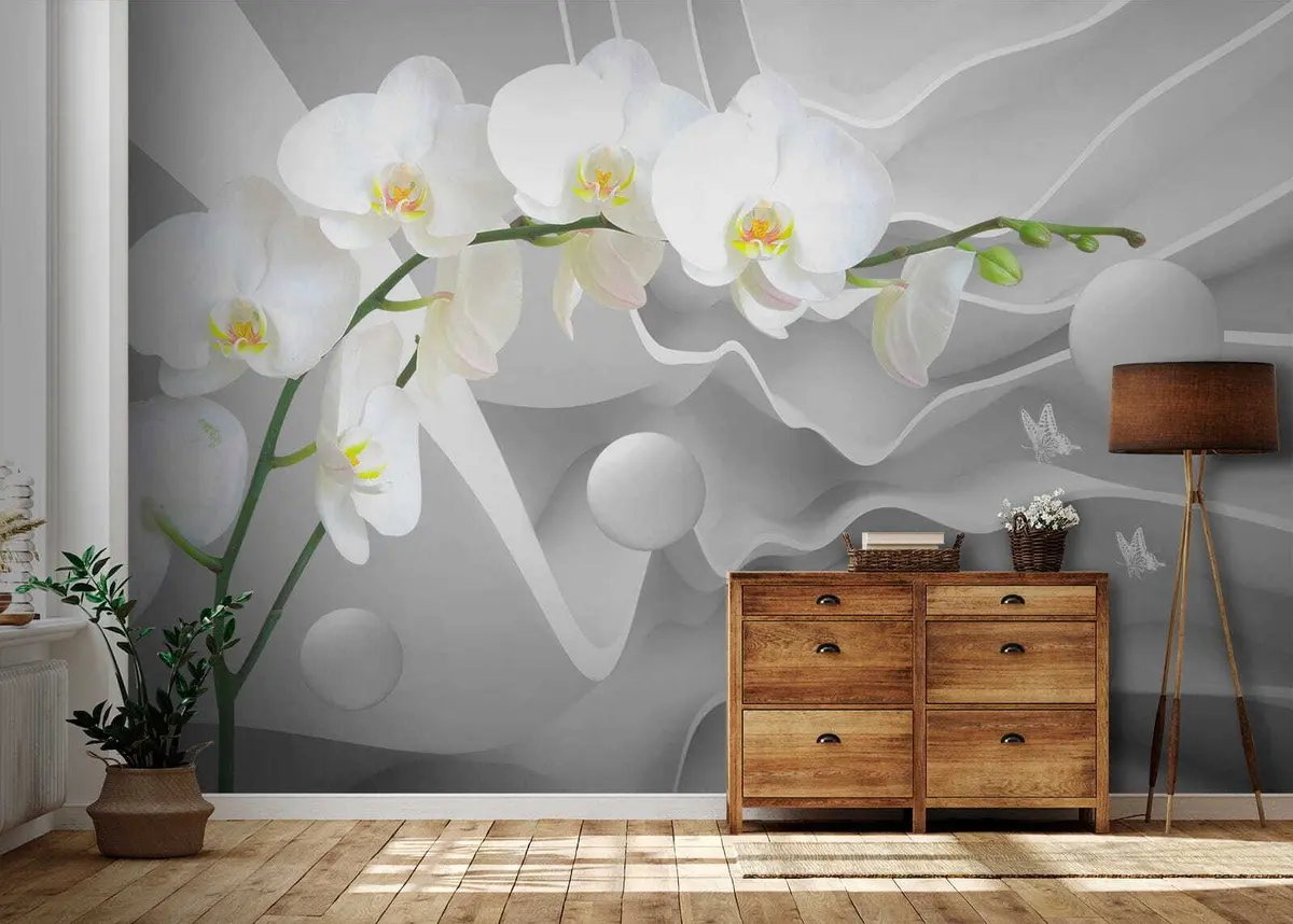 murales de pared Orquídea blanca u47810