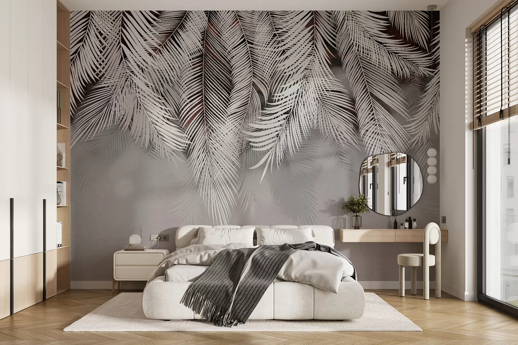 murales de pared Hojas de palma oscuras u48556v4
