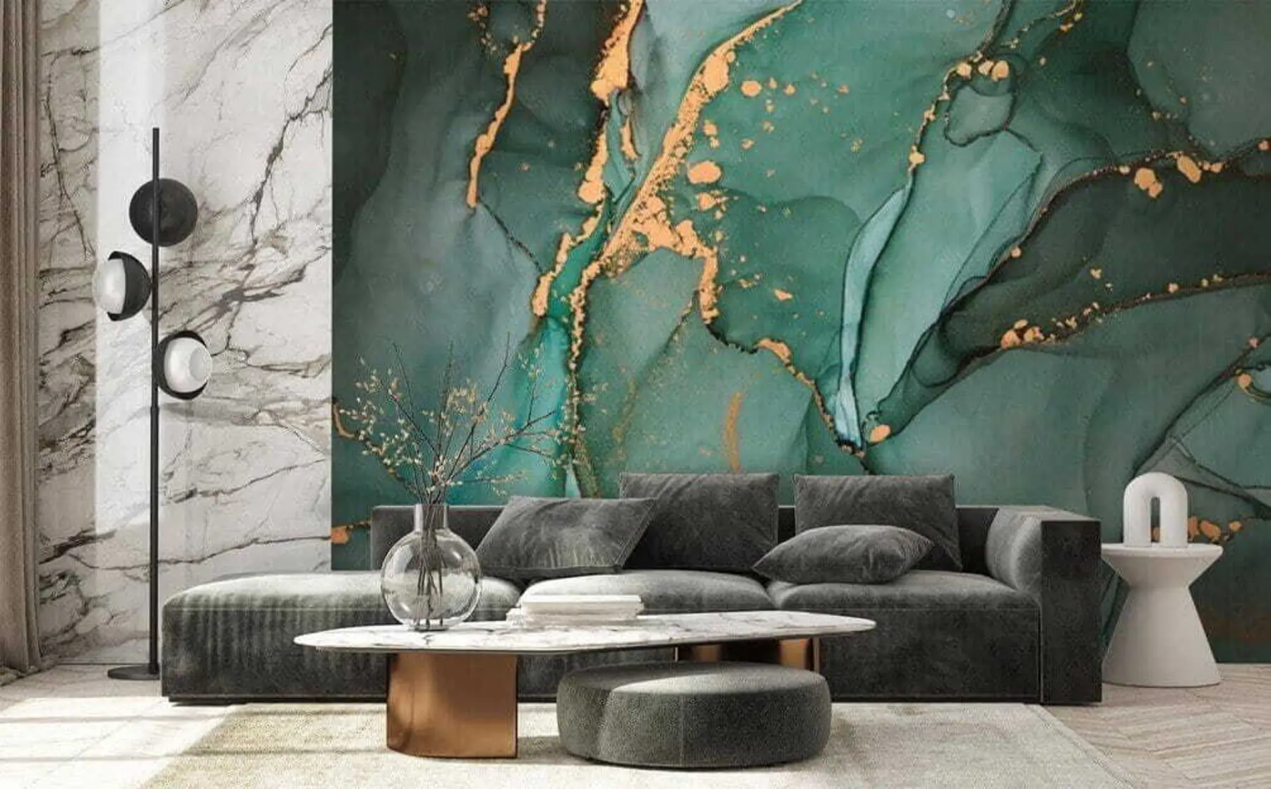 murales de pared Mármol verde u50235