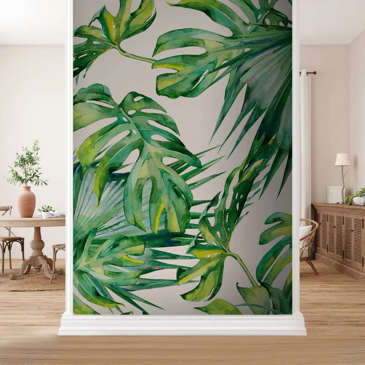 murales de pared Jugosas hojas de palma u53522