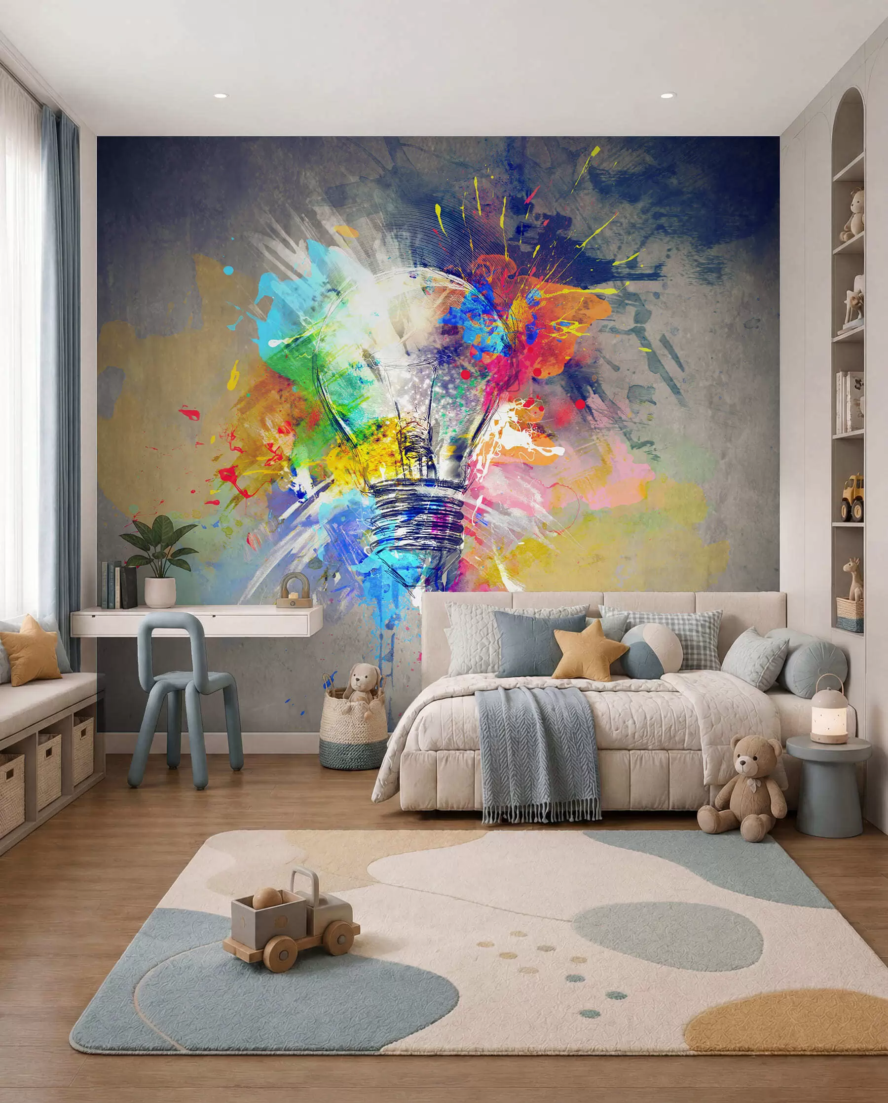 murales de pared Una idea brillante en color u53882