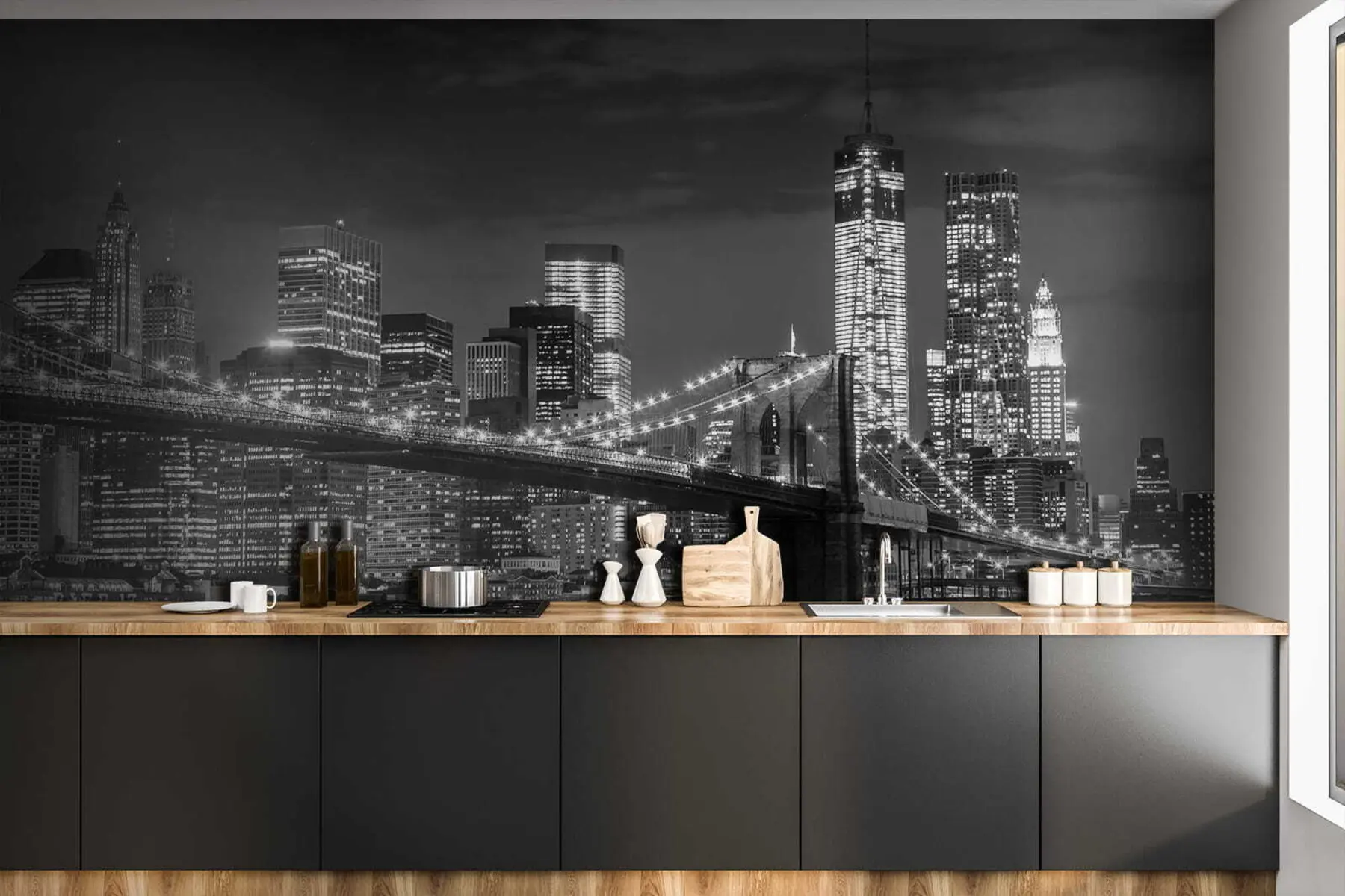 murales de pared Ciudad de noche u56428