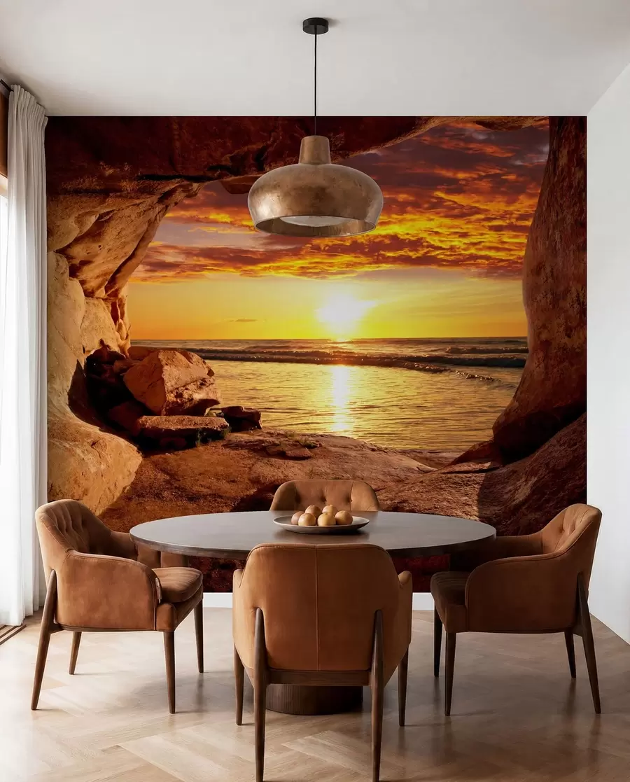 murales de pared Puesta de sol en las rocas u60242