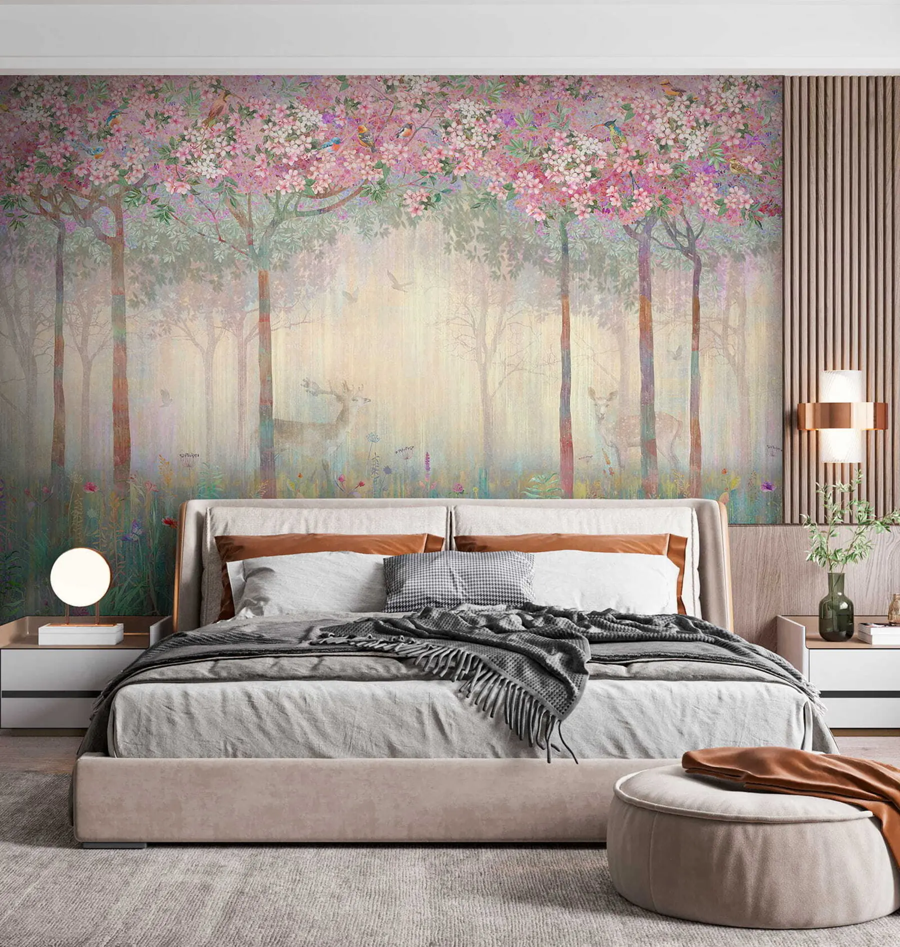 murales de pared Ciervo en el bosque mágico u62100