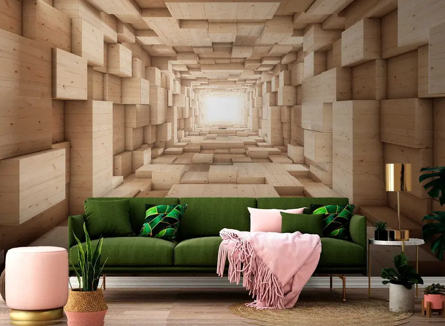 murales de pared cubos 3D u77811