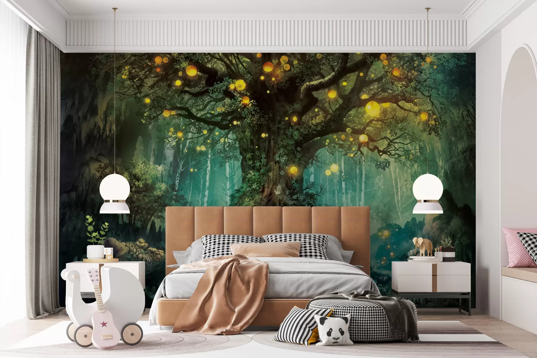 murales de pared El resplandor de un árbol. u79589