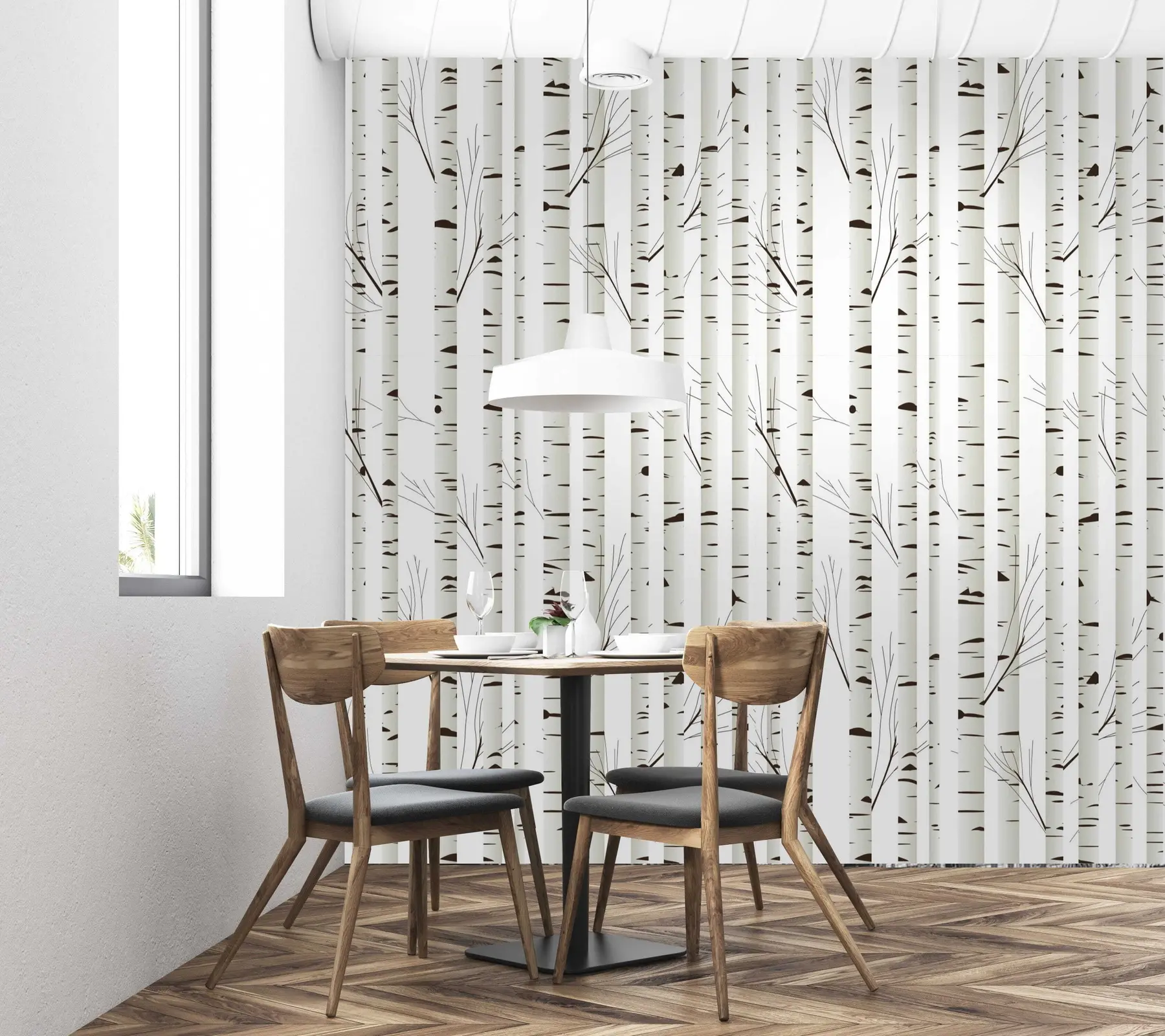 murales de pared Bosque de abedules u58973