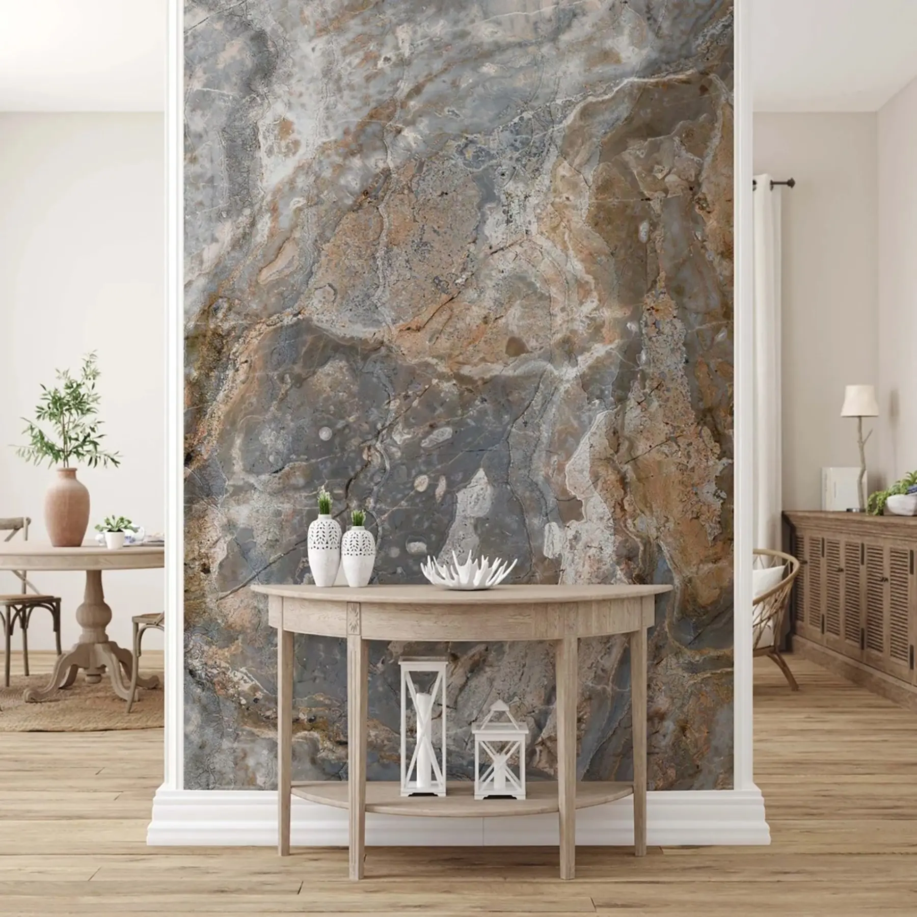 murales de pared Mármol gris-beige u71438