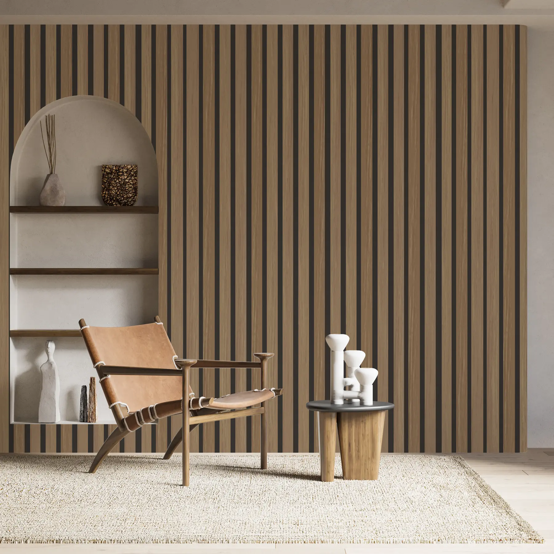 murales de pared Textura de madera roble, nogal w00021