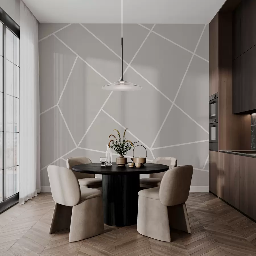 murales de pared Triángulos web de formas geométricas. w00827