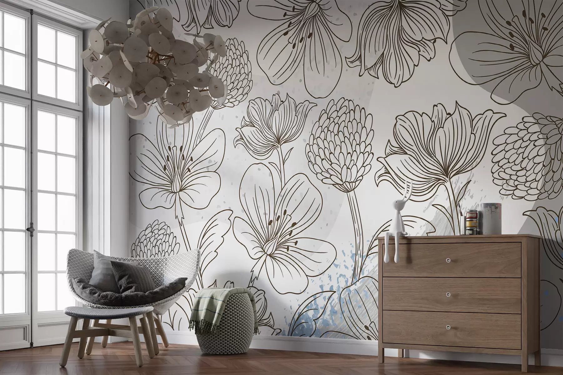 murales de pared Flores w00913v1