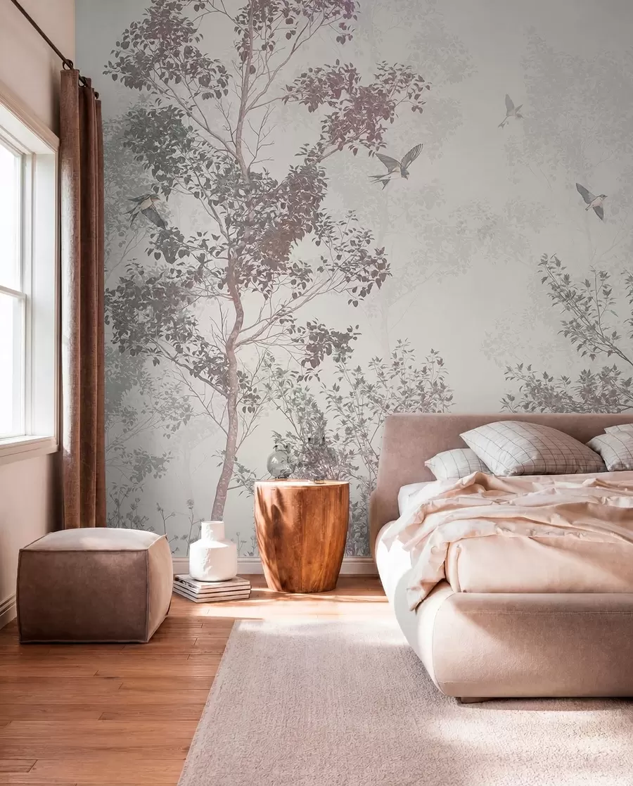 murales de pared Aves sobre las ramas w07982