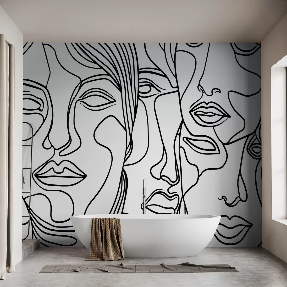 murales de pared Caras abstractas w08060