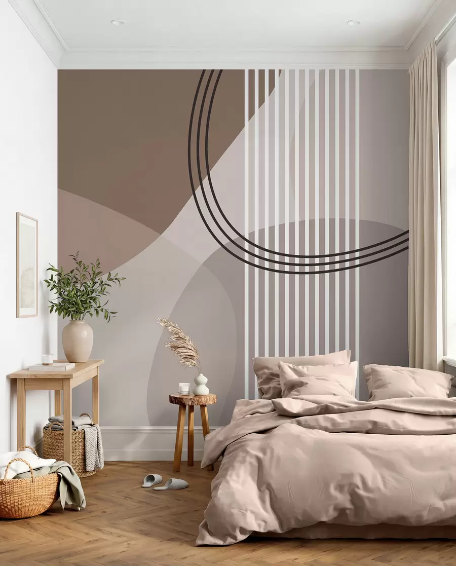 murales de pared Órbita en gris topo w08173