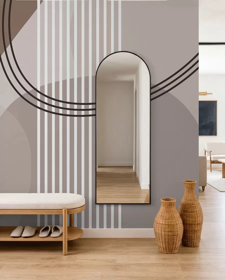murales de pared Órbita en gris topo w08173