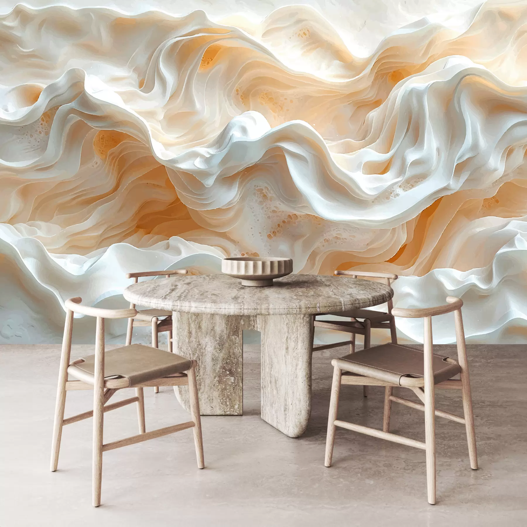 murales de pared Abstracción, color beige w01416