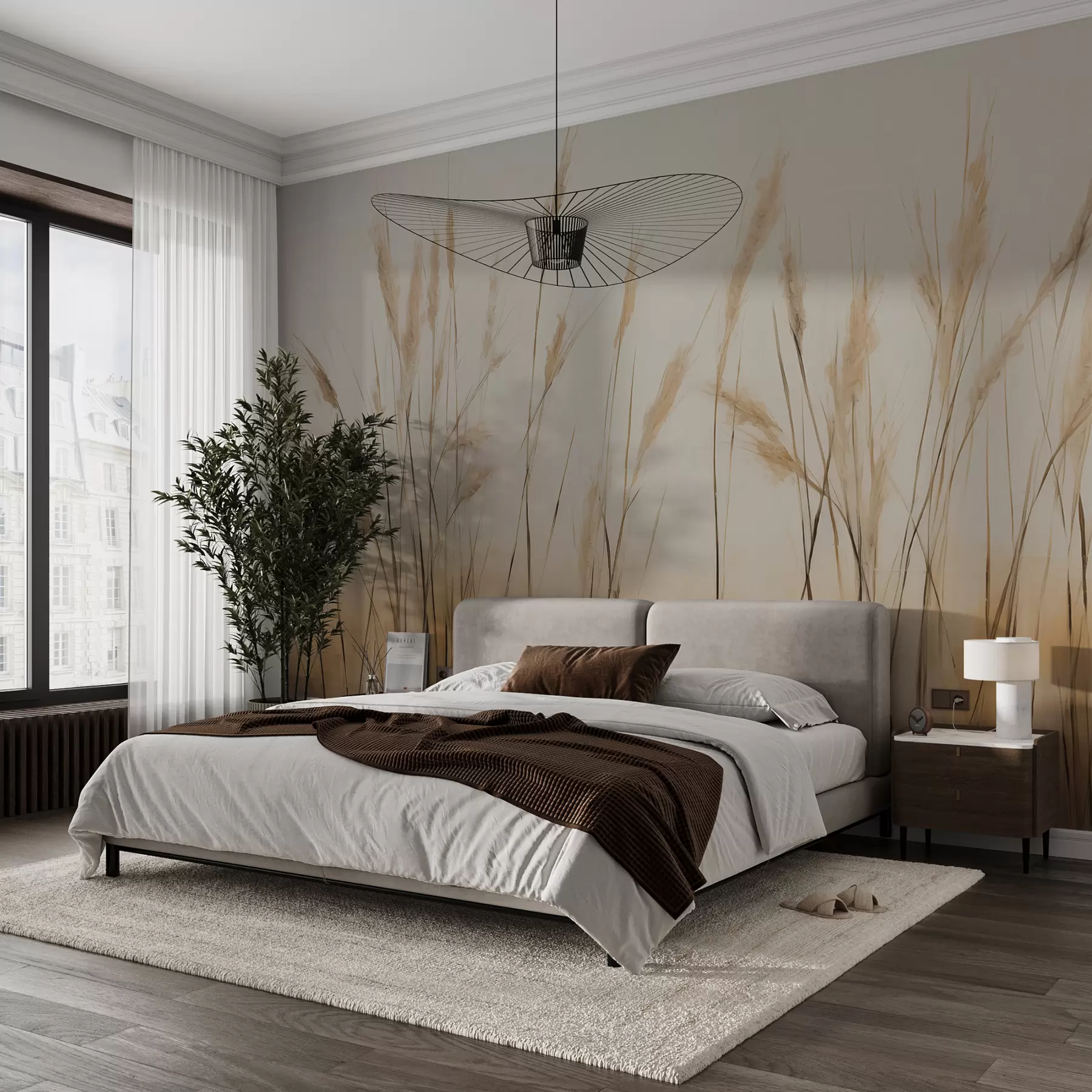 murales de pared Cañas secas w01046