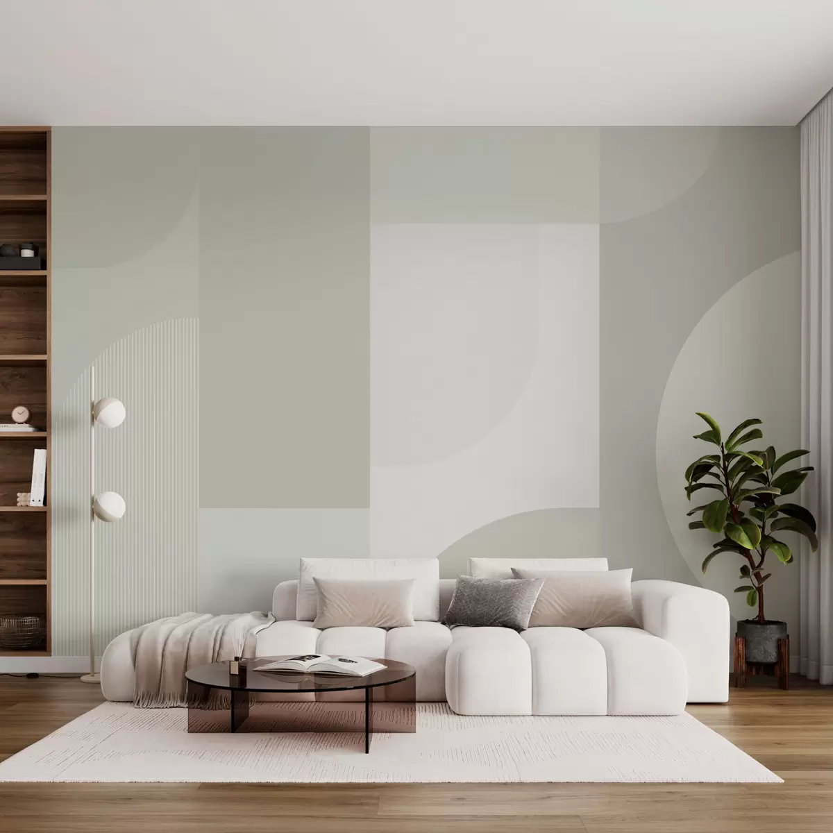 murales de pared Composición de bloques salvia w01500
