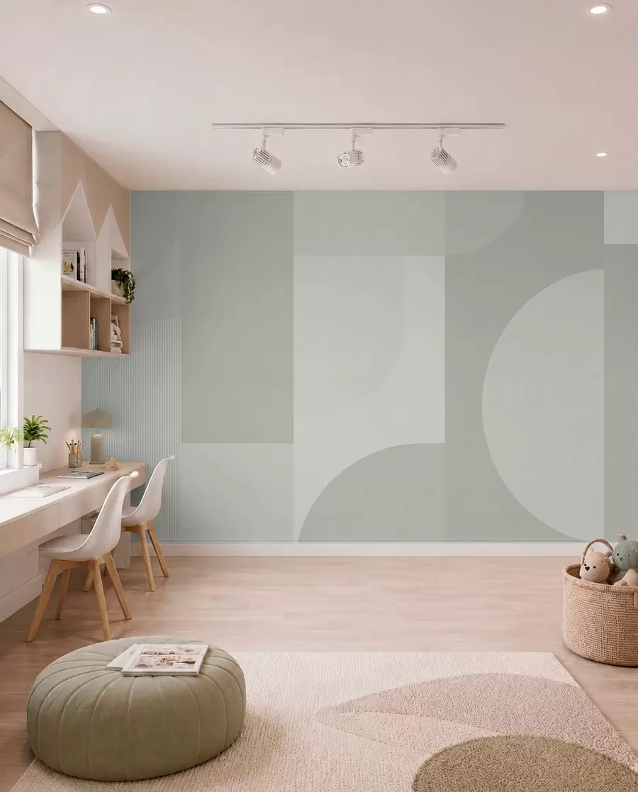 murales de pared Composición de bloques salvia w01500