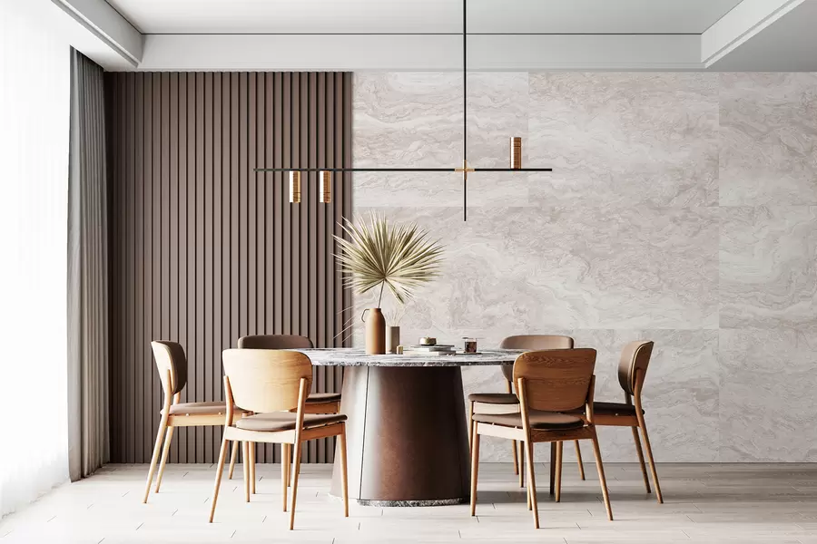 murales de pared Textura de mármol, abstracción, fluido, color beige w01544