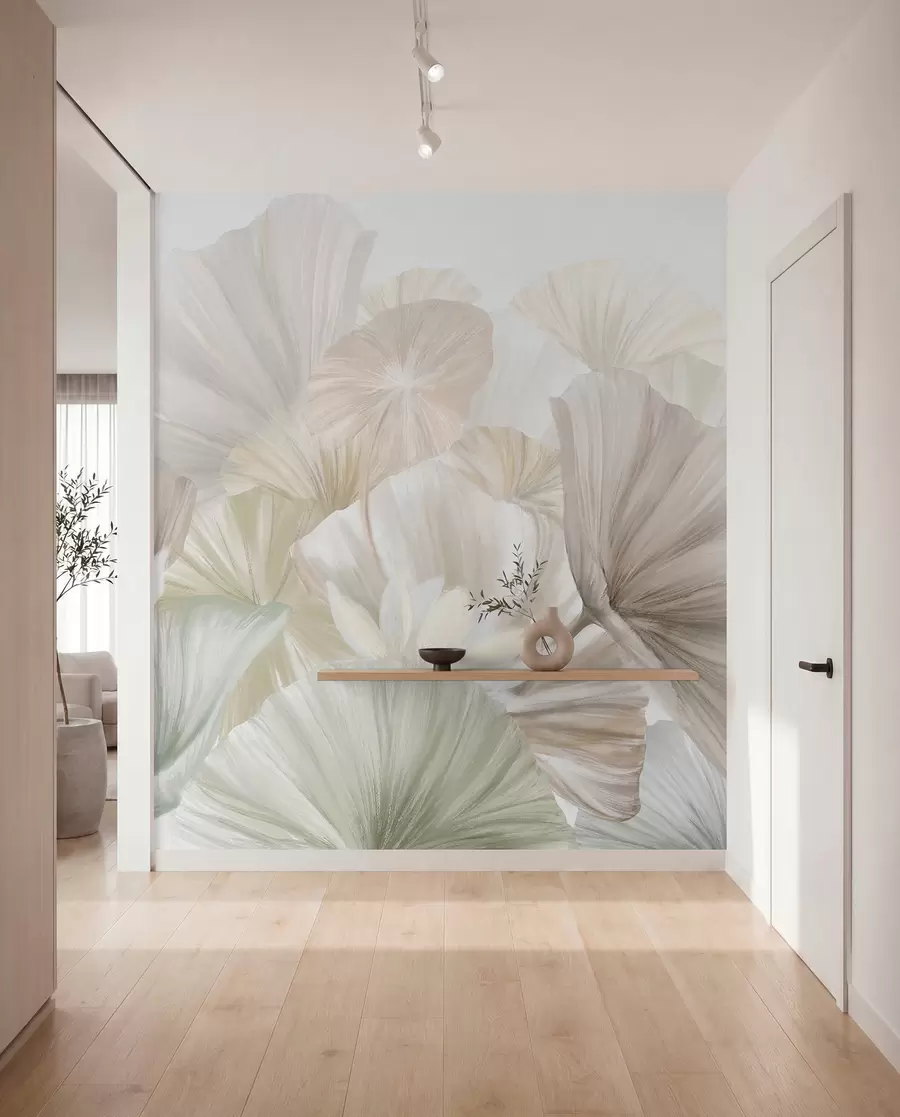 murales de pared Abanicos de pétalos salvia w08265