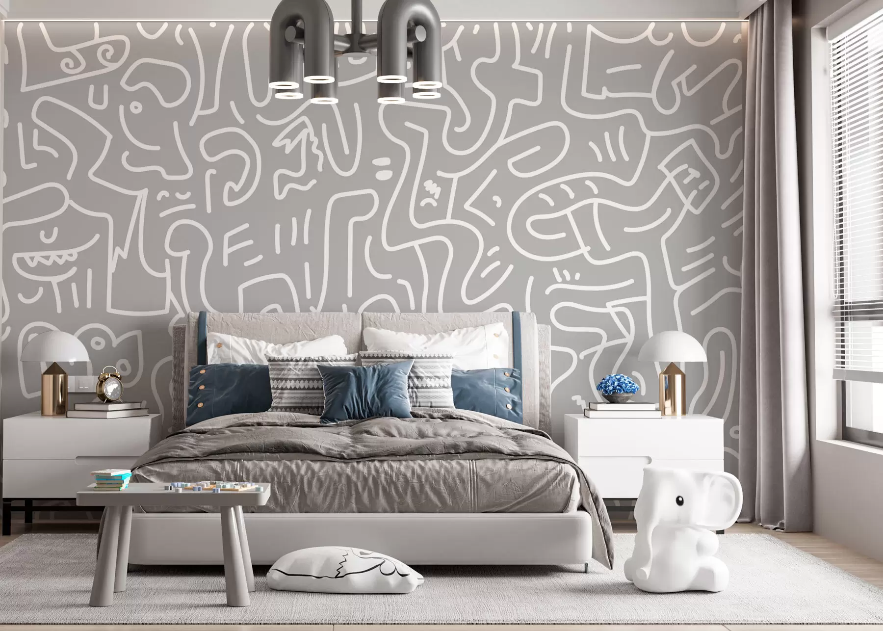 murales de pared Grafitis con estilo para niños w08300v1