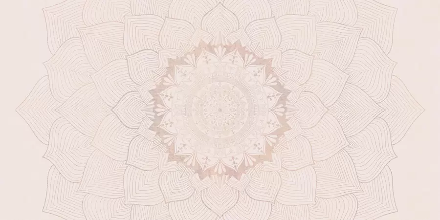 murales de pared Mandala redondo, papel pintado para espacio de yoga o para armonizar el espacio personal. Mandala mural en cálidos colores pastel sobre fondo irregular texturizado w01088