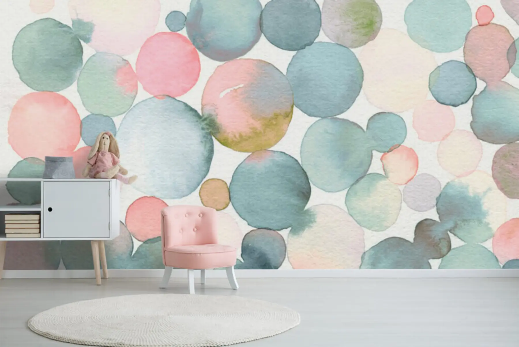 murales de pared Burbujas de acuarela u29990
