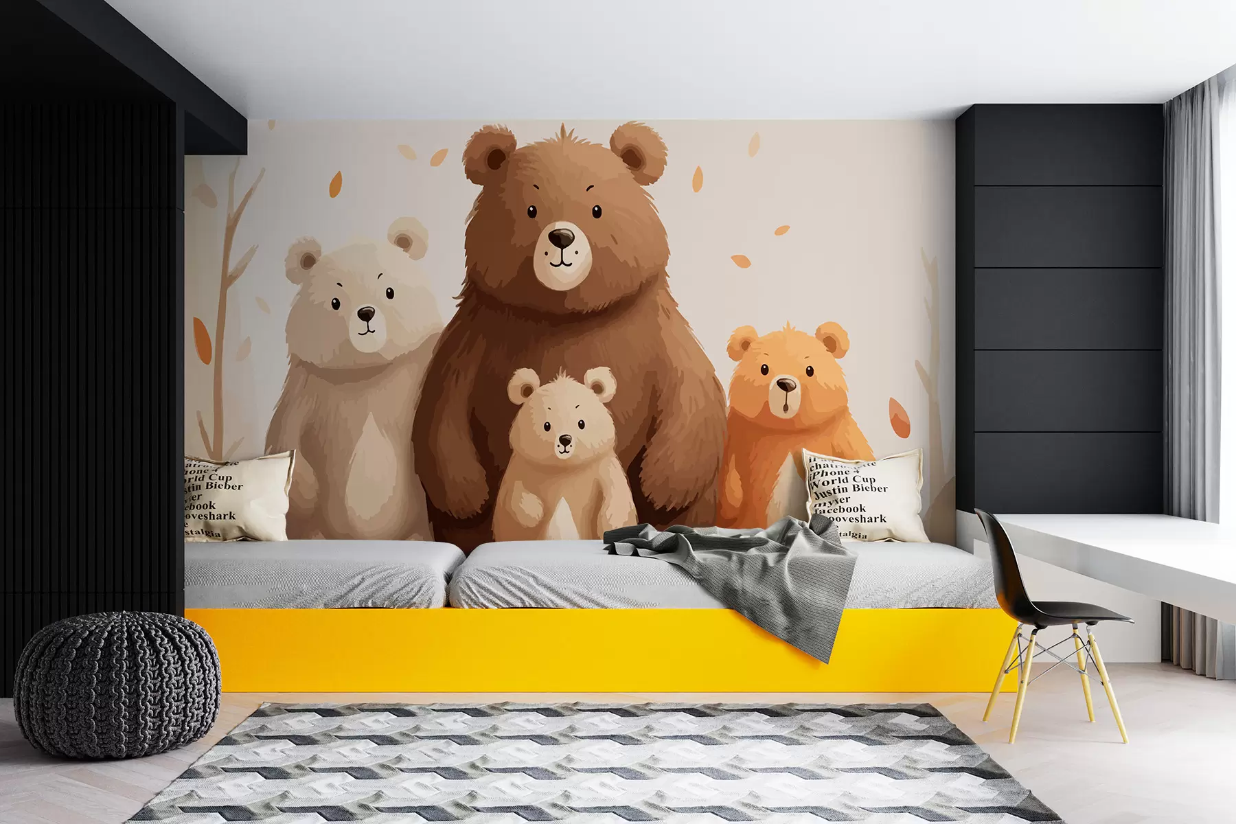 murales de pared Familia de osos w01741