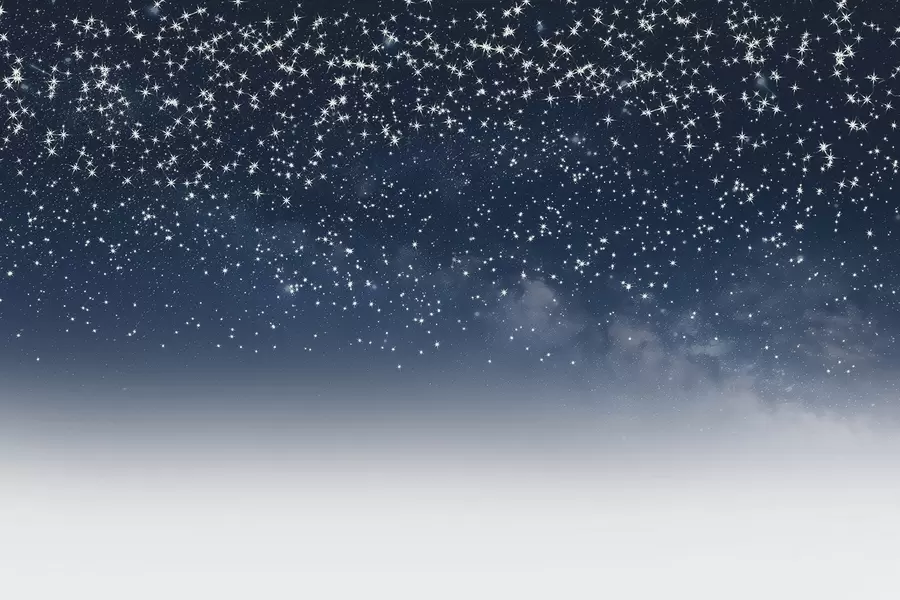 murales de pared Cielo nocturno estrellado, degradado suave, cósmico, constelaciones w01797v1