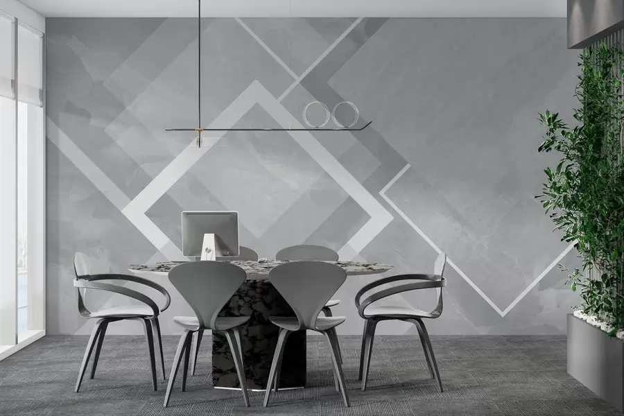 murales de pared Geometría en tonos grises w02062v4