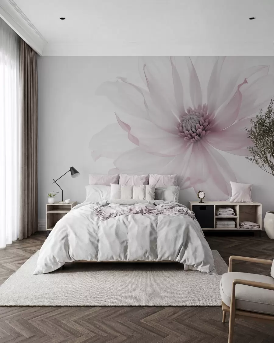 murales de pared Una flor en rosa w02077v2