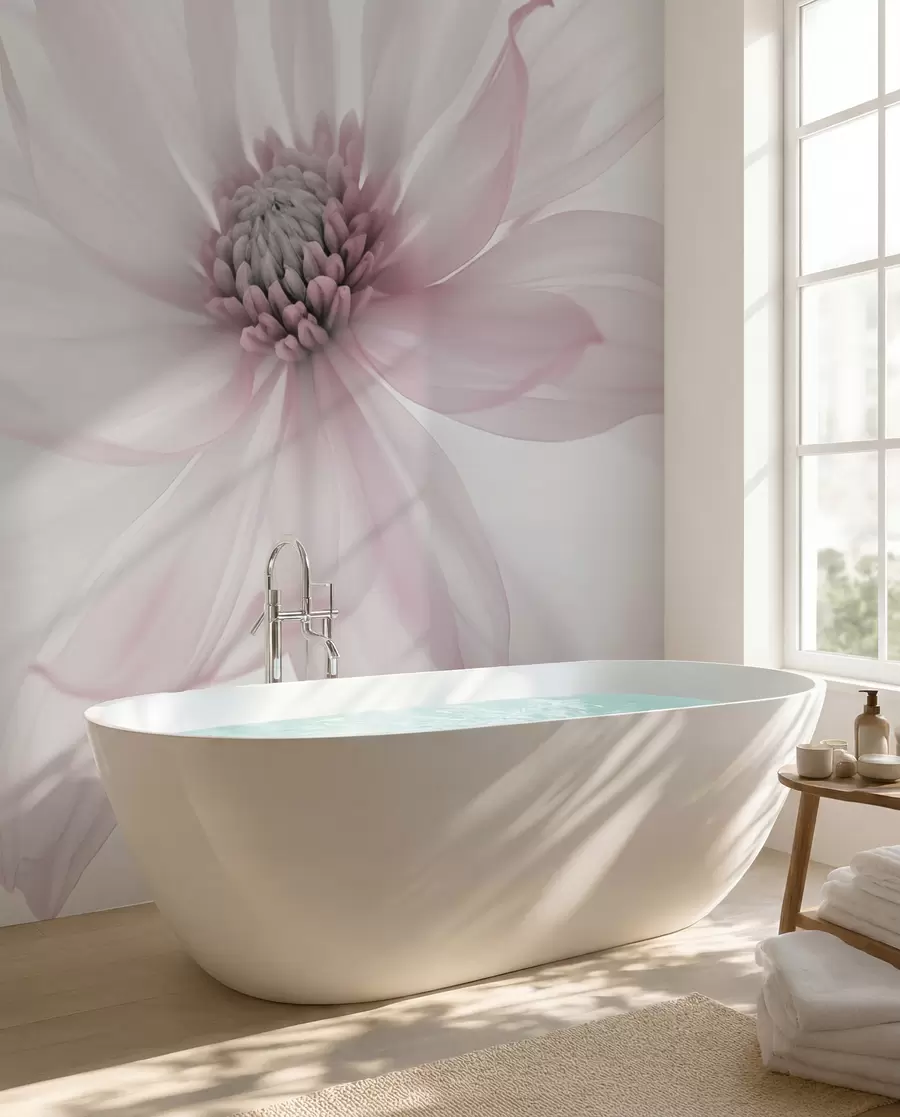 murales de pared Una flor en rosa w02077v2