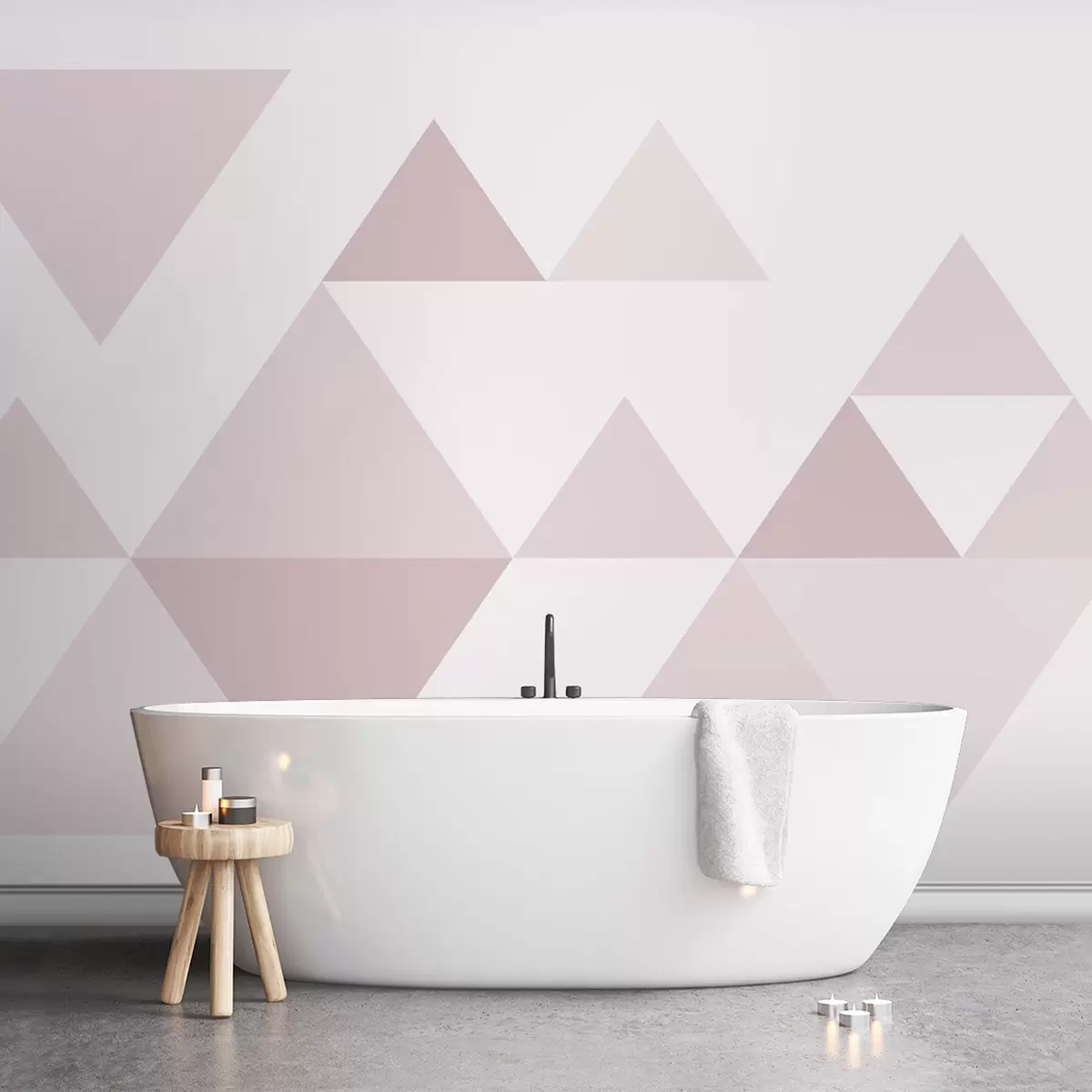 murales de pared Elegantes triángulos de color rosa w02107v4