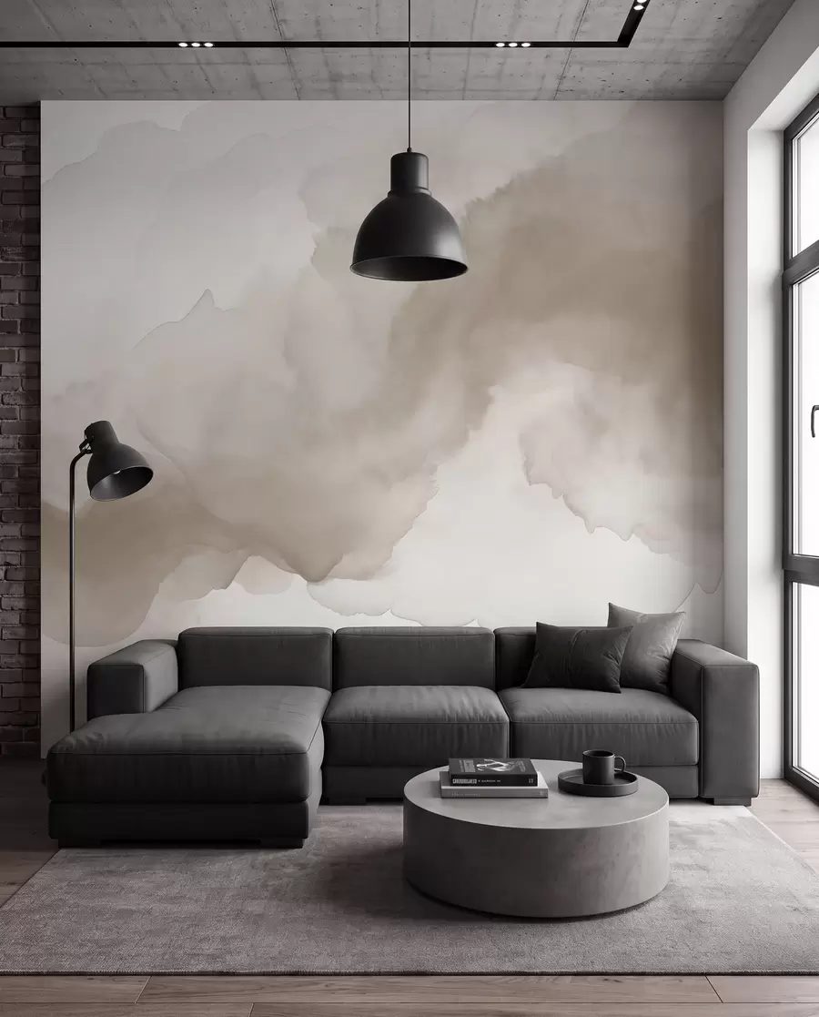 murales de pared Fluir de acuarela topo w02114v1