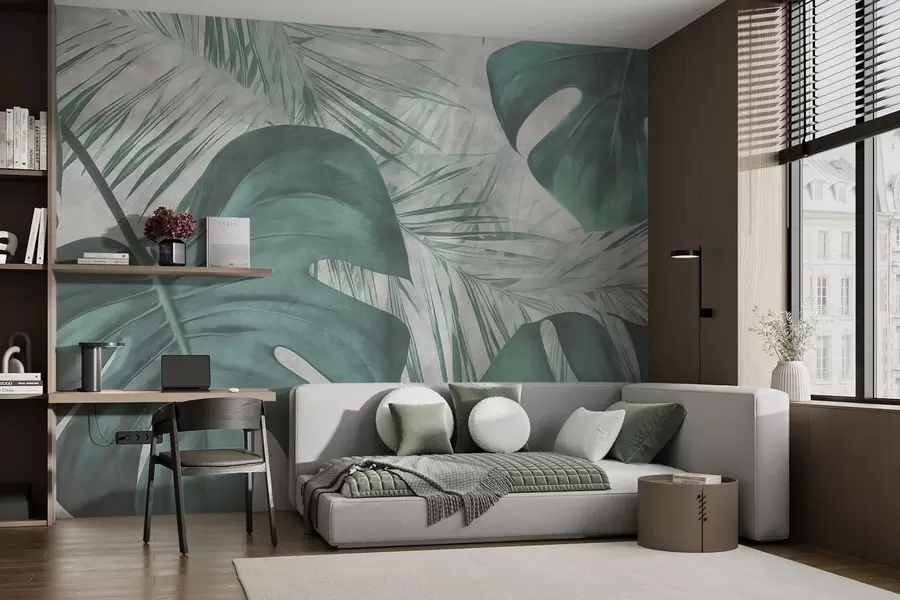 murales de pared Hojas tropicales w01888